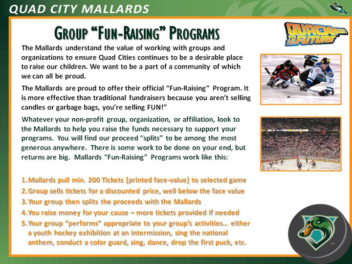 Group "Fun-Raising" Programs